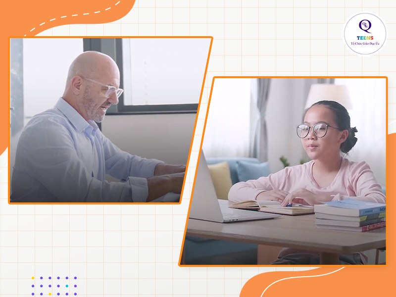 Lớp học giao tiếp với Giáo viên bản xứ tại QTeens