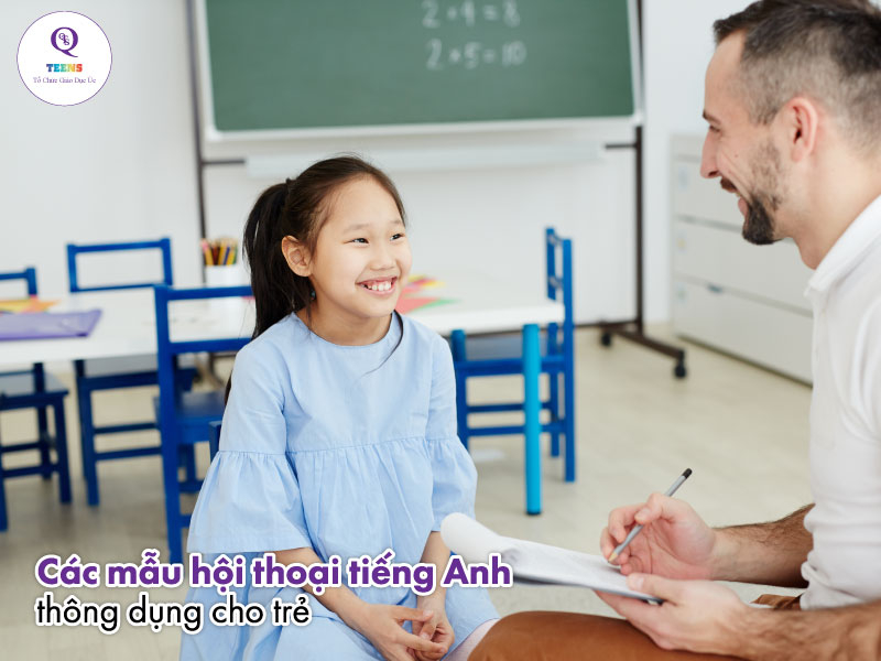 Các mẫu hội thoại giao tiếp tiếng anh thông dụng có thể giúp bé làm quen với tiếng anh hơn